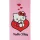 Hello Kitty Love fürdőlepedő, strand törölköző 70x140cm (Fast Dry)