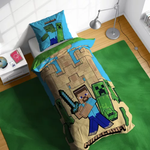 Minecraft Sand Castles ágyneműhuzat 140×200cm, 70×90 cm