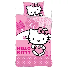 Hello Kitty Pink World ágyneműhuzat 140×200cm, 70×90 cm