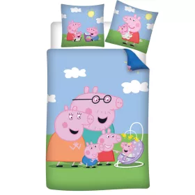   Peppa malac New Member gyerek, ovis ágyneműhuzat 100×135cm, 40×60 cm