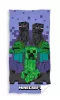 Minecraft Purple Attack fürdőlepedő, strand törölköző 70x140cm