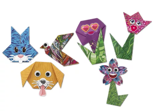 Színes Animals origami állatok kiegészítőkkel