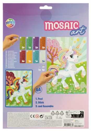 Unikornis Fun csillámos habszivacs mozaikos kreatív szett