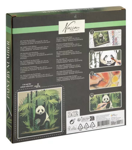 Panda Nassau számfestő készlet 20x20 cm
