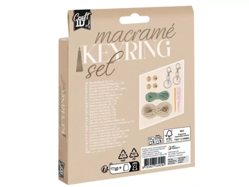 Makramé Craft kulcstartó készítő kreatív szett 2 db-os