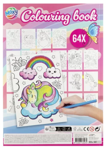 Unikornis Moxy színező 64 oldal