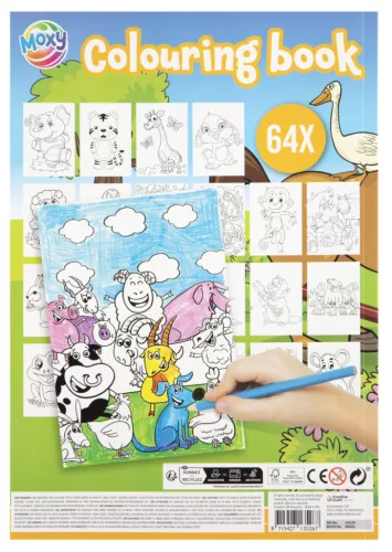 Állatos Moxy színező 64 oldal