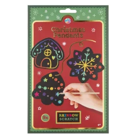 Karácsony Rainbow scratch képkarcoló díszek 9 db-os