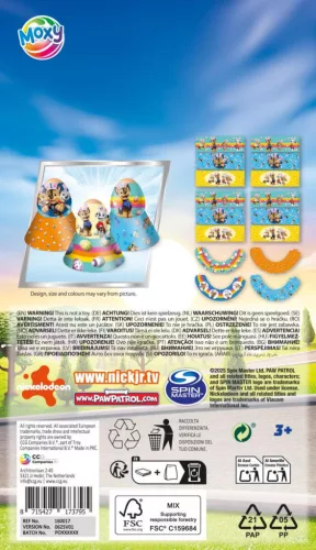 Mancs Őrjárat Easter tojásmatrica szett tartóval