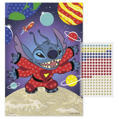 Disney Lilo és Stitch, A csillagkutya Space gyöngyös kreatív szett A5