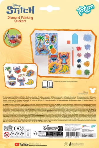 Disney Lilo és Stitch, A csillagkutya Aloha gyémántszemes matrica 9 db-os