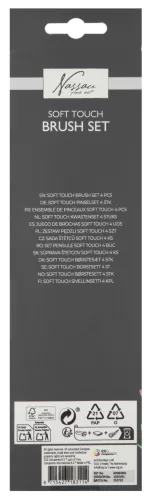 Színes Nassau puha tapintású ecset szett 4 db-os
