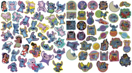 Disney Lilo és Stitch, A csillagkutya Weird forma matrica szett 75 db-os