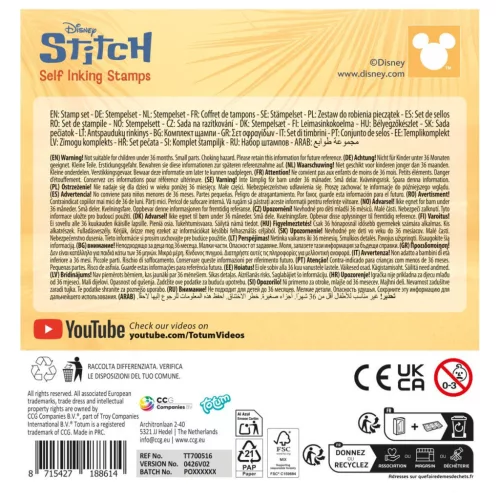 Disney Lilo és Stitch, A csillagkutya Aloha nyomda szett 12 db-os
