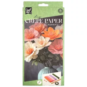 Színes virág Autumn krepp papír dekorációs szett