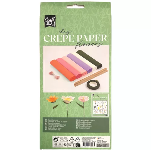 Színes virág Autumn krepp papír dekorációs szett