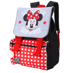 Disney Minnie Grey iskolatáska, táska Pomponnal, 42 cm