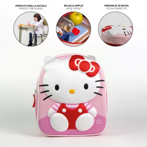 Hello Kitty Cuddle 3D hátizsák, táska 31 cm