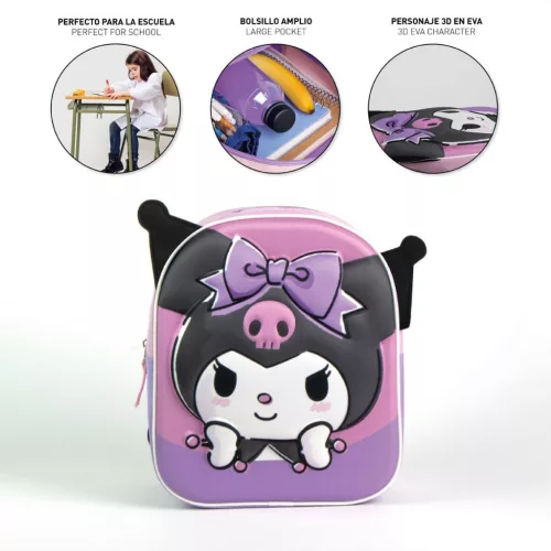 Hello Kitty Kuromi 3D hátizsák, táska 31 cm