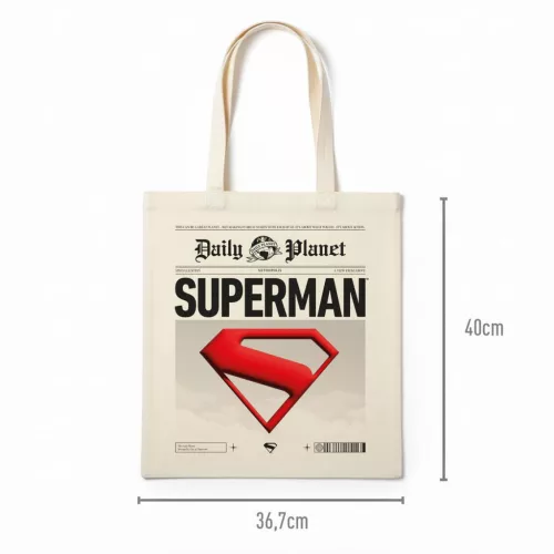 Superman Daily Planet shopping bag, bevásárlótáska 40 cm
