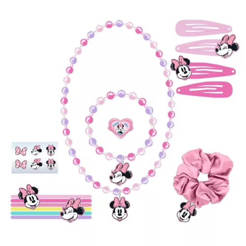 Disney Minnie Pink hajkiegészítő és ékszer szett 15 db-os