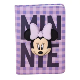 Disney Minnie Purple 3D notesz, vonalas jegyzetfüzet