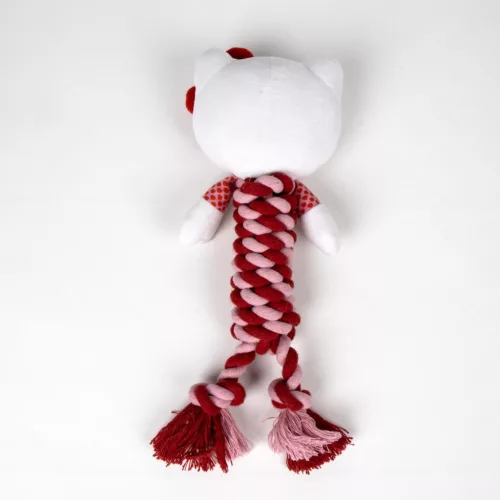 Hello Kitty Red sípoló kötél kutyajáték 30 cm
