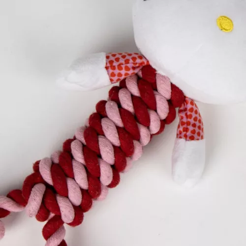 Hello Kitty Red sípoló kötél kutyajáték 30 cm
