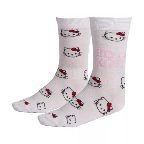 Hello Kitty White felnőtt hosszú szárú zokni 36/43