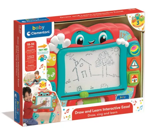 Színes Smile interaktív mágneses rajztábla fényekkel és hangokkal Clementoni