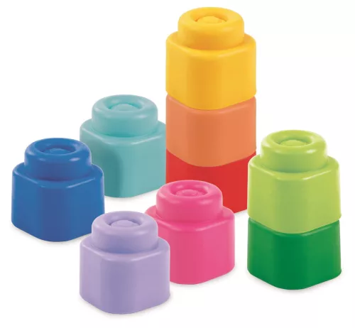 Színes Clemmy puha építőkocka szett 9 db-os Clementoni