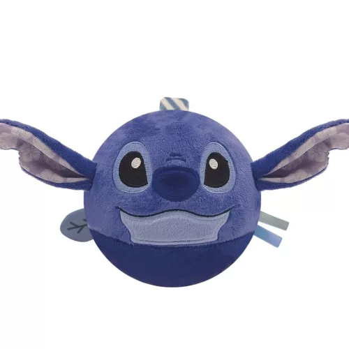 Disney Lilo és Stitch, A csillagkutya Round plüss labdafigura, baba csörgő Clementoni