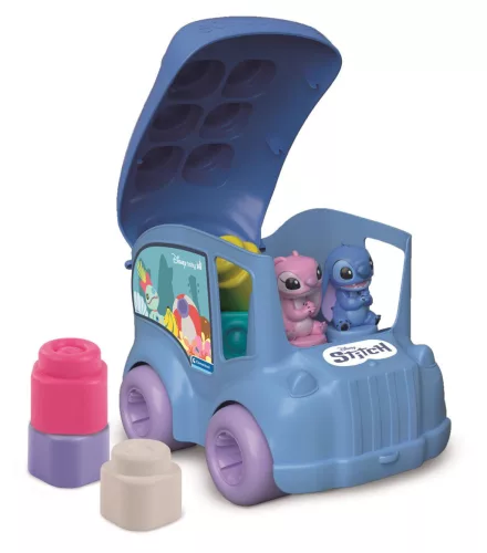 Disney Lilo és Stitch, A csillagkutya Clemmy szenzoros formaválogató busz Clementoni