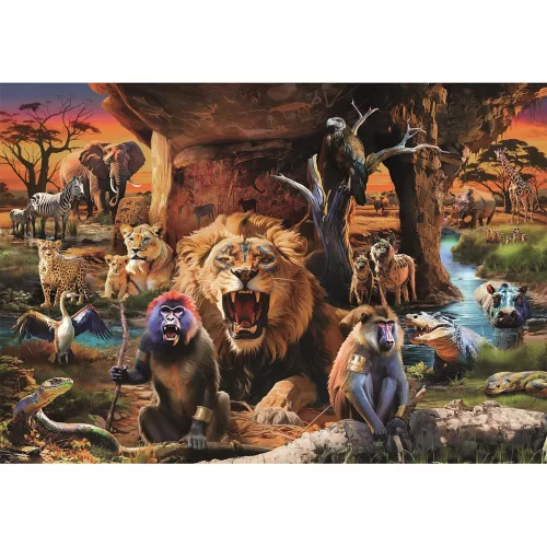 Állatos Tribal Society 1500 db-os Compact puzzle Clementoni