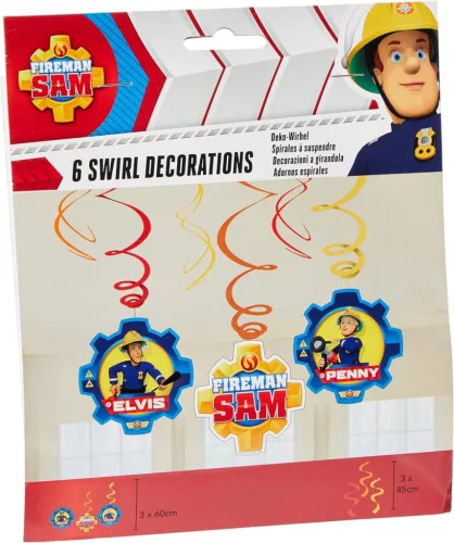 Sam a tűzoltó Fire szalag dekoráció 6 db-os szett