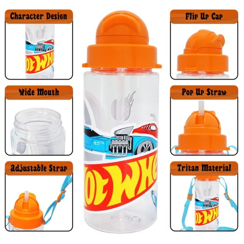 Hot Wheels Race tritan műanyag kulacs 500 ml