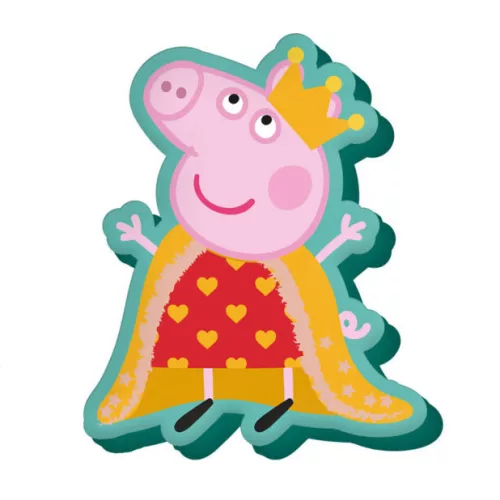 Peppa malac Queen formapárna, díszpárna 35 cm Velúr