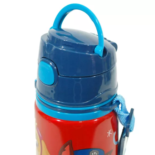 Mancs Őrjárat Red alumínium szívószálas kulacs akasztóval 600 ml