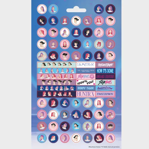 K-pop Démonvadászok World Tour matrica szett