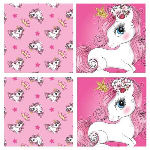 Unikornis Princess játéktároló 30×30×30 cm