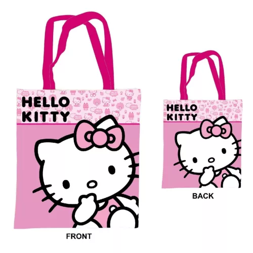 Hello Kitty Pink vászontáska, bevásárlótáska 44 cm