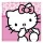Hello Kitty Cutie kéztörlő, arctörlő, törölköző 30x30cm