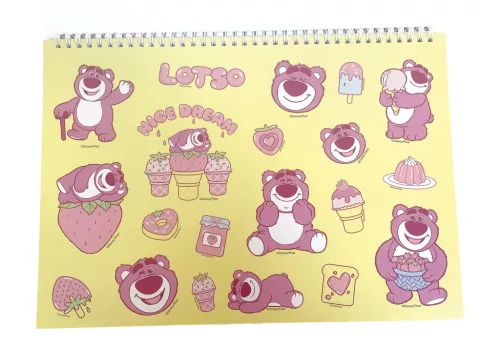 Disney Játékháború Lotso A/4 spirál vázlatfüzet 40 lapos matricával