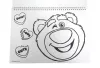 Disney Játékháború Lotso A/4 spirál vázlatfüzet 40 lapos matricával