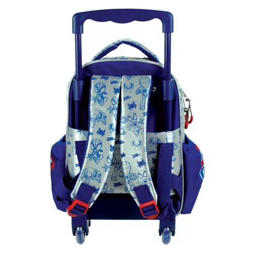 Pókember Spidey Glow gurulós ovis hátizsák, táska 30 cm