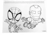 Pókember Spidey Web A/4 spirál vázlatfüzet 40 lapos matricával