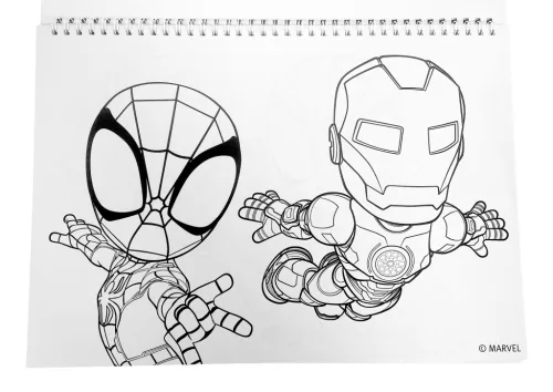 Pókember Spidey Web A/4 spirál vázlatfüzet 40 lapos matricával