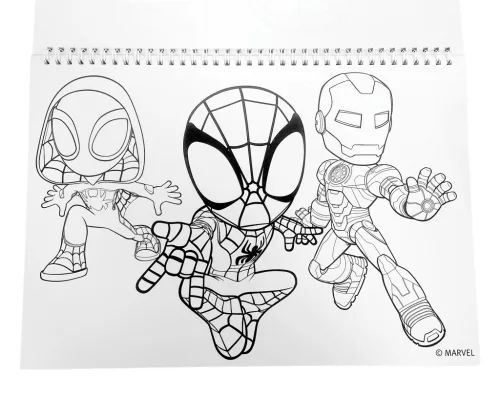 Pókember Spidey Web A/4 spirál vázlatfüzet 40 lapos matricával