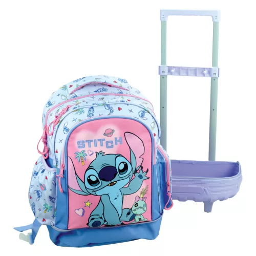 Disney Lilo és Stitch, A csillagkutya Scrapbook prémium gurulós iskolatáska, táska 46 cm