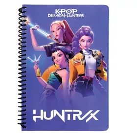   K-pop Démonvadászok Warriors B/5 vonalas spirál füzet 105 lapos
